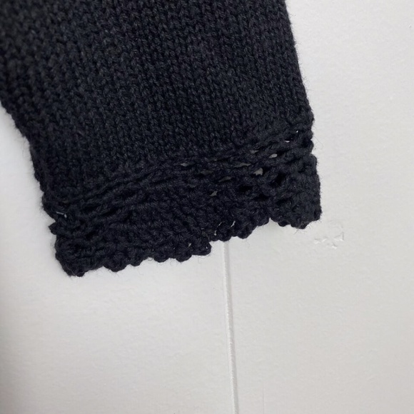 Vintage 90s Katie Lee Tunic Sweater Medium Cottagecore Knit Embroidered Floral - Picture 9 of 9